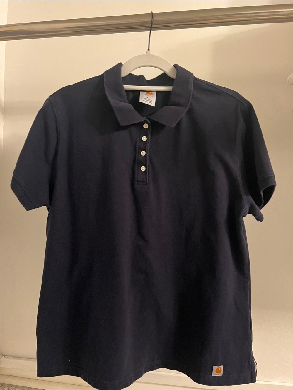 Carhartt Navy Blue Short Sleeve Polo Shirt